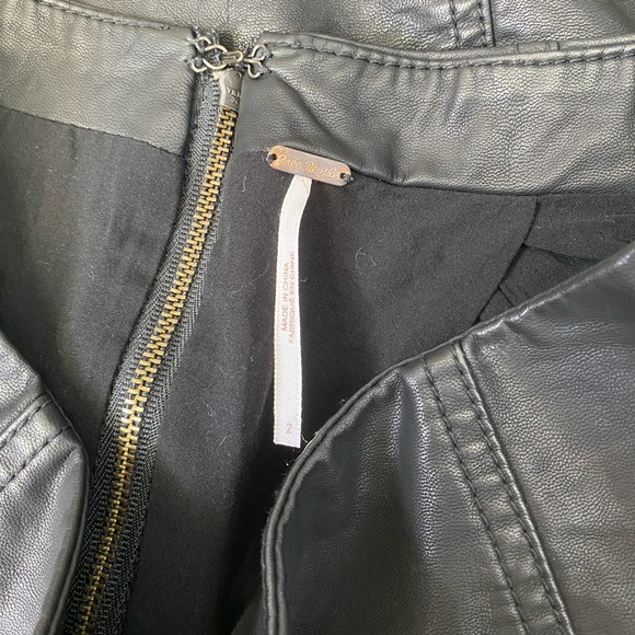 Free People Modern Femme Faux Leather Miniskirt 2 - Picture 4 of 4